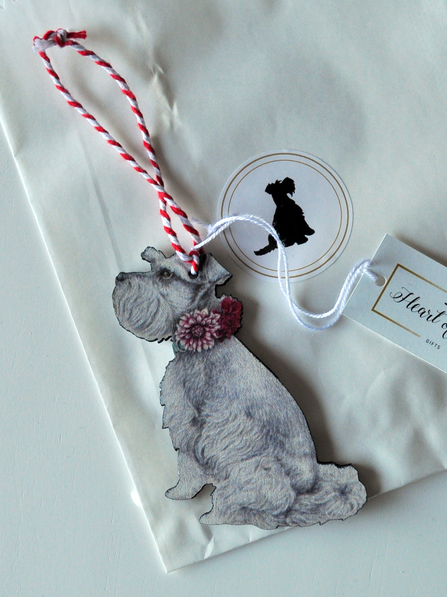 "Dahlias for Gustav" Wooden Hanging Decoration